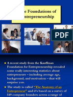 The Foundations of Entrepreneurship