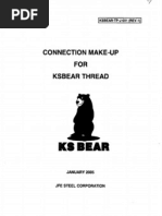 Connection Make Up Torque for JFE Bear