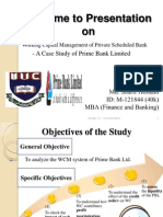 Welcome To Presentation On: A Case Study of Prime Bank Limited