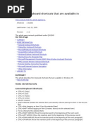 List of The Keyboard Shortcuts That Are Available in Windows XP
