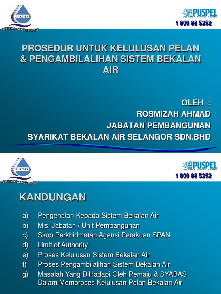 Prosedur Untuk Kelulusan Pelan Pengambilalihan Sistem Bekalan Air Pdf