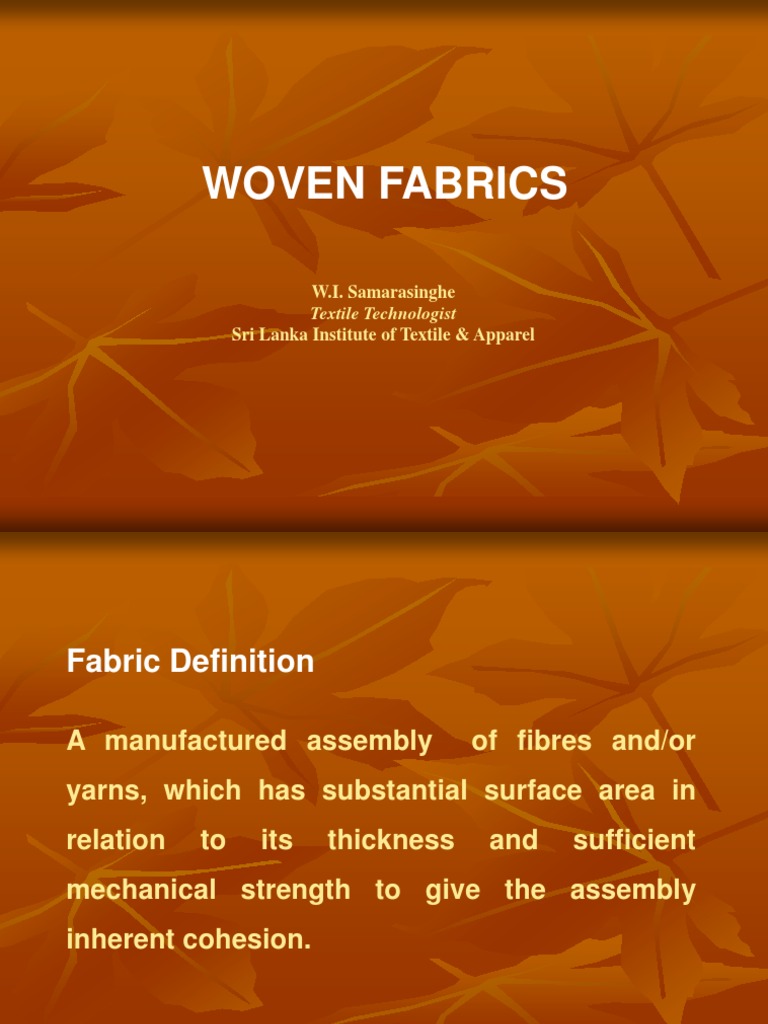 An InDepth Analysis of Woven Fabric Structures and Properties PDF
