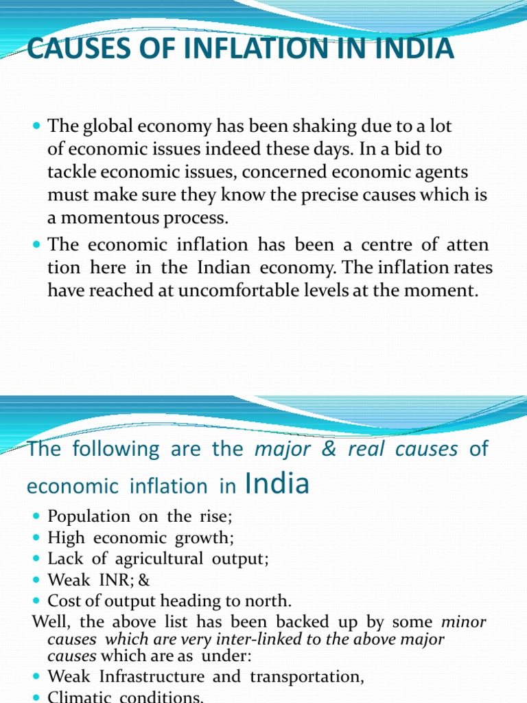 Causes of Inflation in India Value (Economics) Inflation