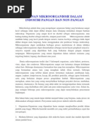 Download Peranan Mikroorganisme Dalam Industri Pangan Dan Non by Hanesly Goeltom SN131193610 doc pdf