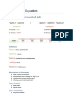 Accounting Equation: Ssets + Xpense Apital + Iability + Evenue