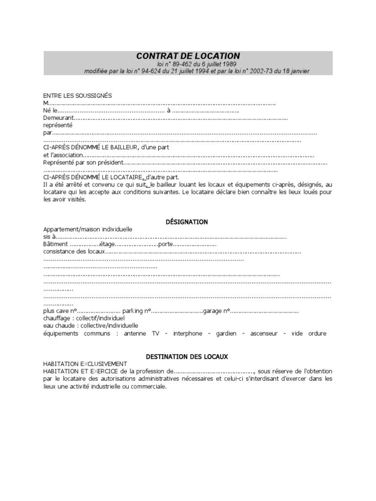 contrat de location 1 doc Cautionnement Business contrat de location 1 doc Cautionnement Business