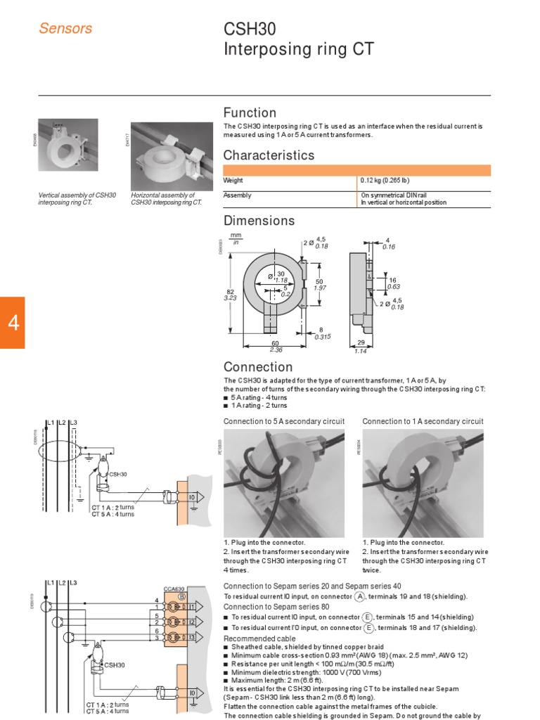 CT Interpose For SEPAM | PDF