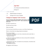 Entering Exchange Rate: Change in Company Code Currency