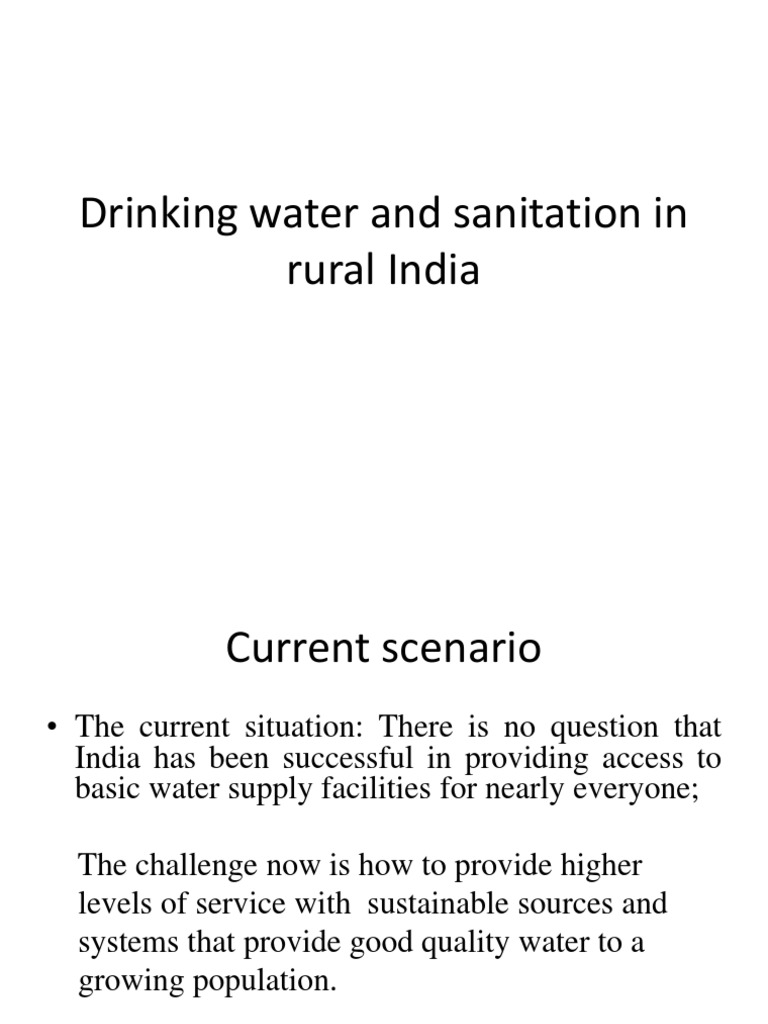Rural Water Supply and Sanitation in India | PDF | Wash | Drinking Water