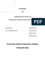 University School of Business Studies Talwandi Sabo: Synopsis