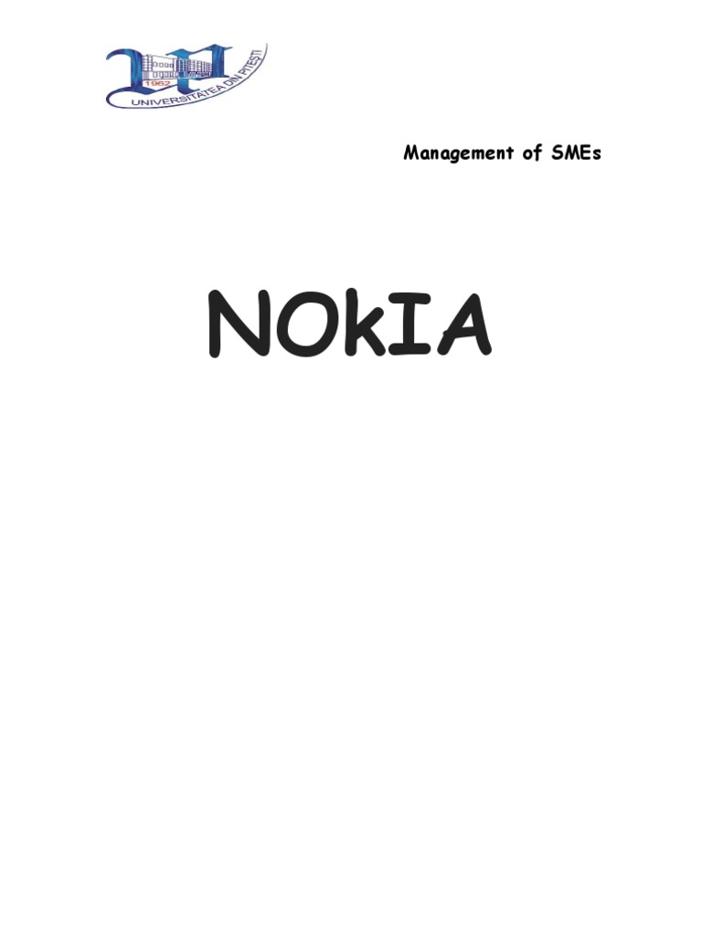 Nokia: Management of Smes | PDF | Nokia | Brand