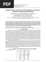 Design of Multi-Level Inverter and Its Application As Statcom To Compensate Voltage Sags Due To Faults