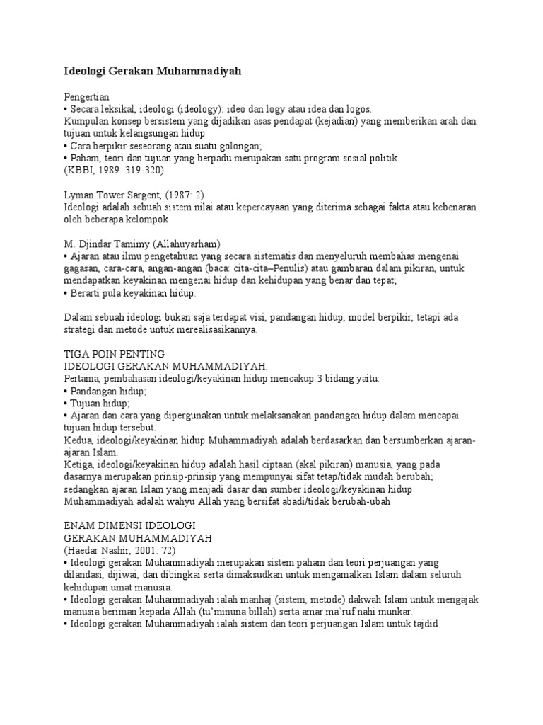 85371014 Ideologi Gerakan Muhammadiyah