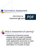 Summative Assessment: Also Known As Assessment of Learning