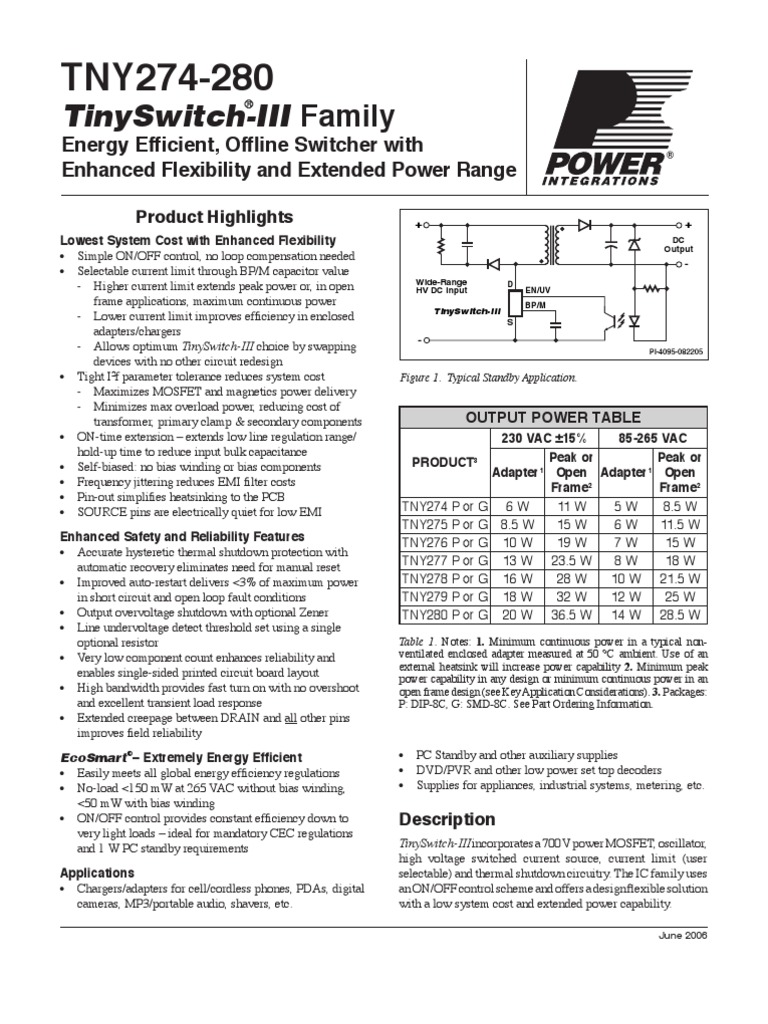 TNY274 | Capacitor | MOSFET