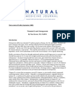 Vitamin K and Osteoporosis: Nutraceutical Profile (September 2009)