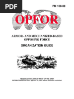 FM 100-60 OPFOR Armor - and Mechanized-Based Force Organization Guide