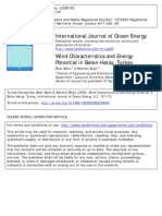 Wind Characteristics and Energy