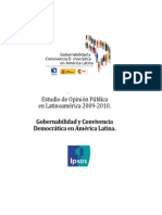 FLACSO - IPSOS Estudio Opinión Pública Latinoamerica 2009 - 2010