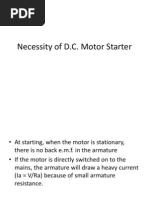 Necessity of DC Motor Starter