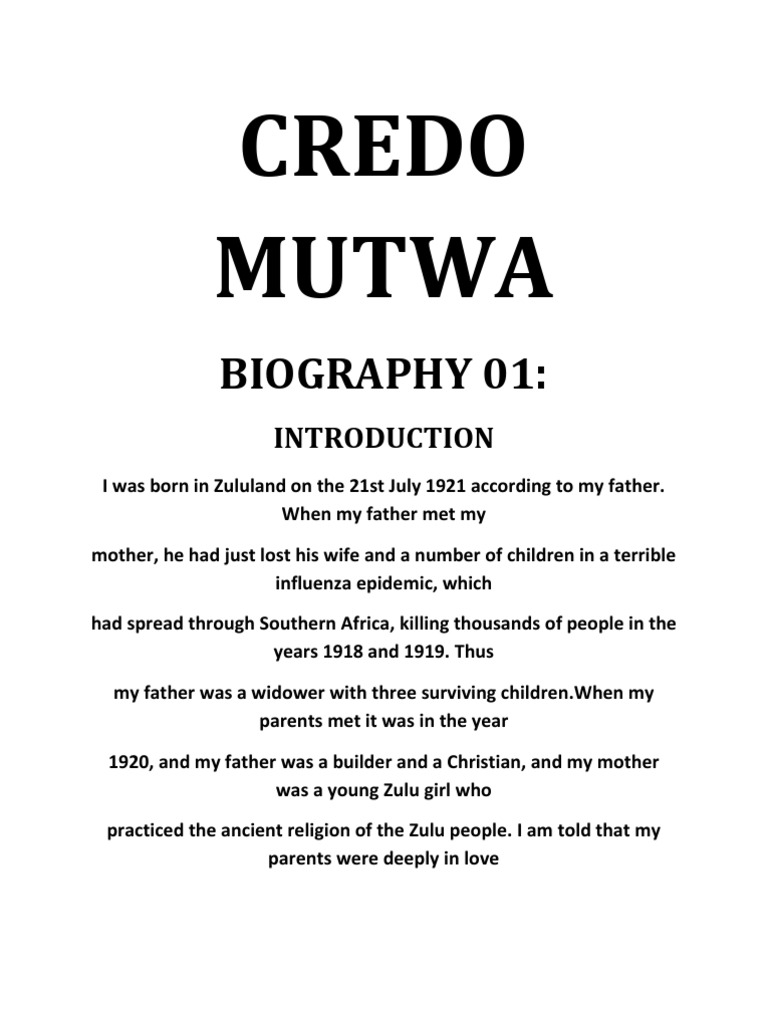 Credo Mutwa | PDF | Africa | Hutu