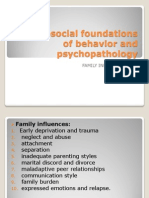 Psychosocial Foundations of Behavior and Psychopathology