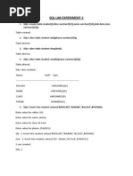 SQL Lab Experiment-1