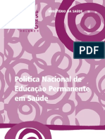 BRASIL_ PNEP 2009_ Política Nacional de Educação Permanente