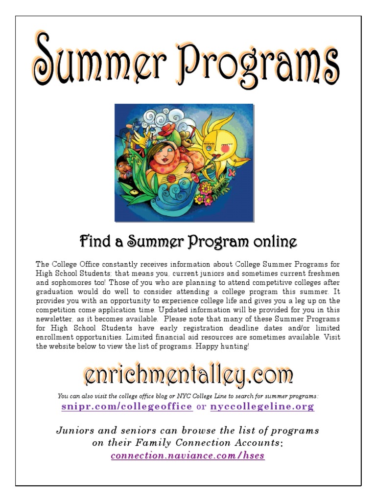 Summer Program Newsletter | PDF