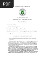 U of S Internship Final Assessment