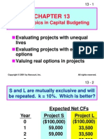 Other Topics in Capital Budgeting