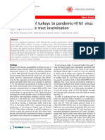 Susceptibility of Turkeys To pandemic-H1N1 Virus by Reproductive Tract Insemination