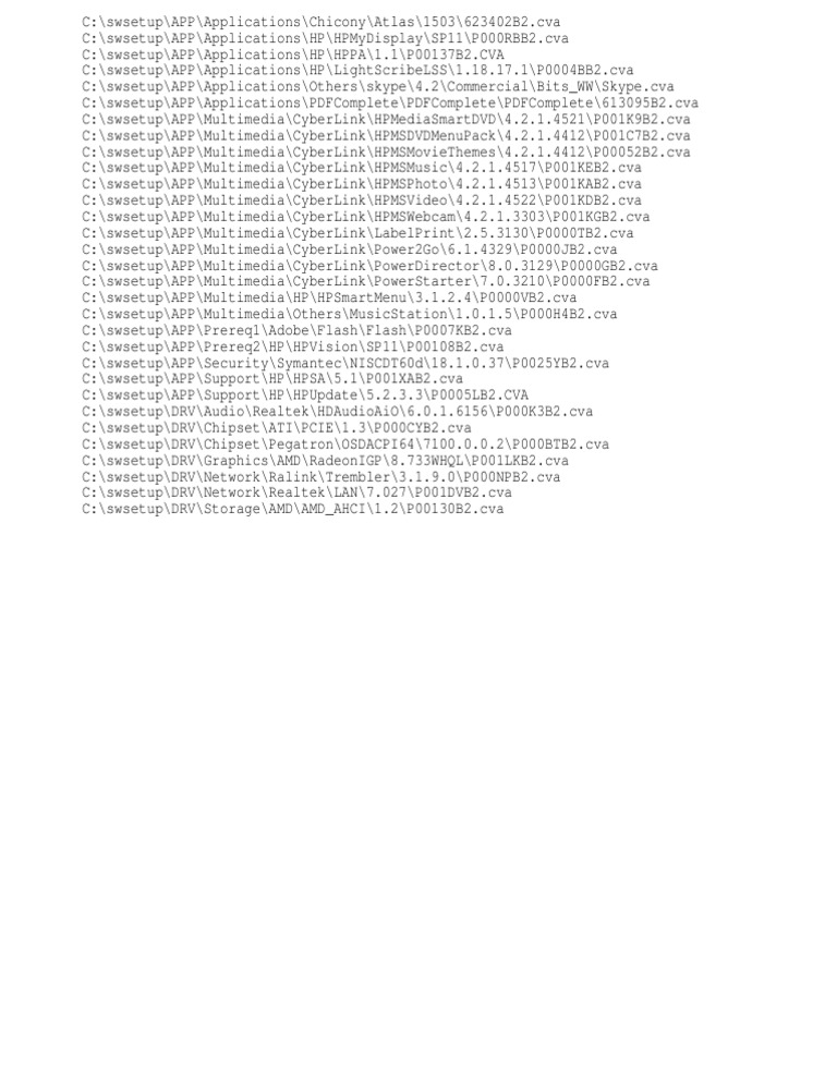 Overview of SWSetup Directory Files | PDF