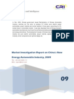Market Investigation Report on China's New Energy Automobile Industry, 2009