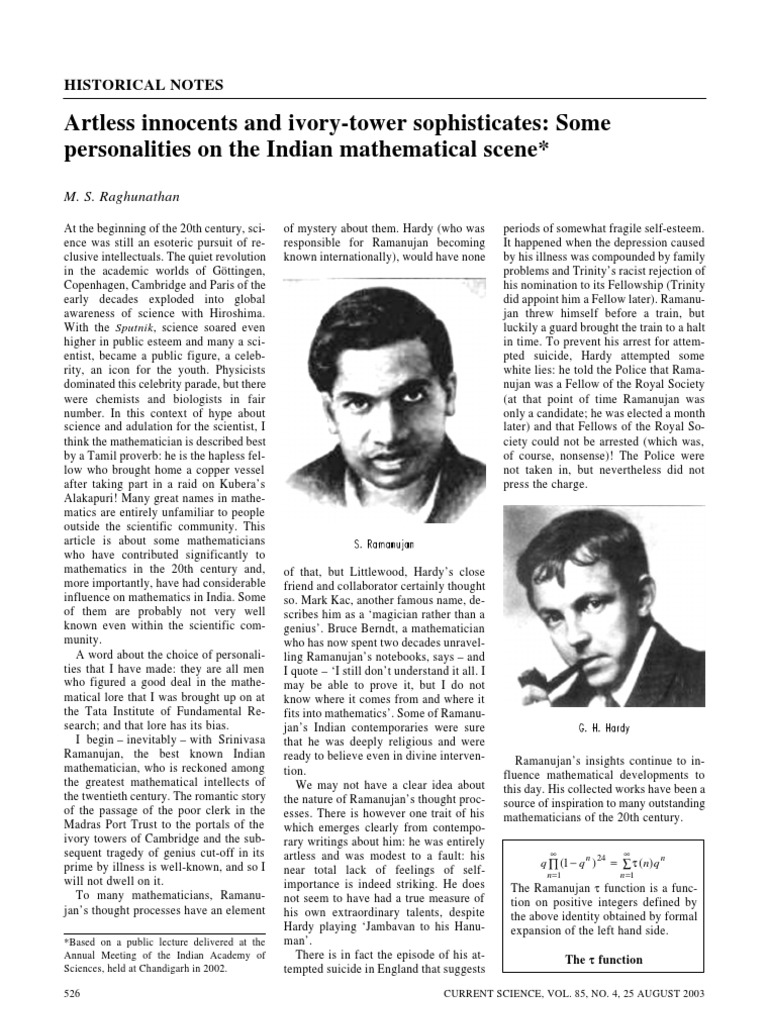 Indian Mathematical Pioneers | PDF