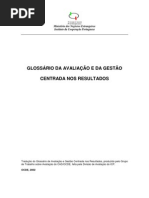 GLOSSÁRIO AVALIAÇÃO E GESTÃO CENTRADA RESULTADOS [OCDE - 2002]