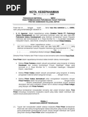 Nota Kesepahaman