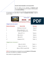 Codigos Error LCD Panasonic