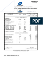 Kamal Cement Test Certificate