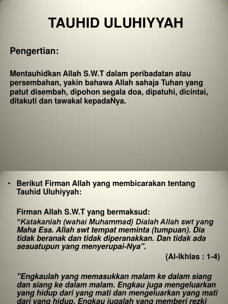 Maksud Tauhid Rububiyyah Fundacionfaroccr