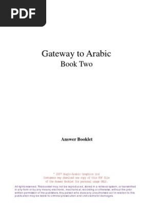 Gateway To Arabic Answer Book 2 Furniture Computing And Information Technology