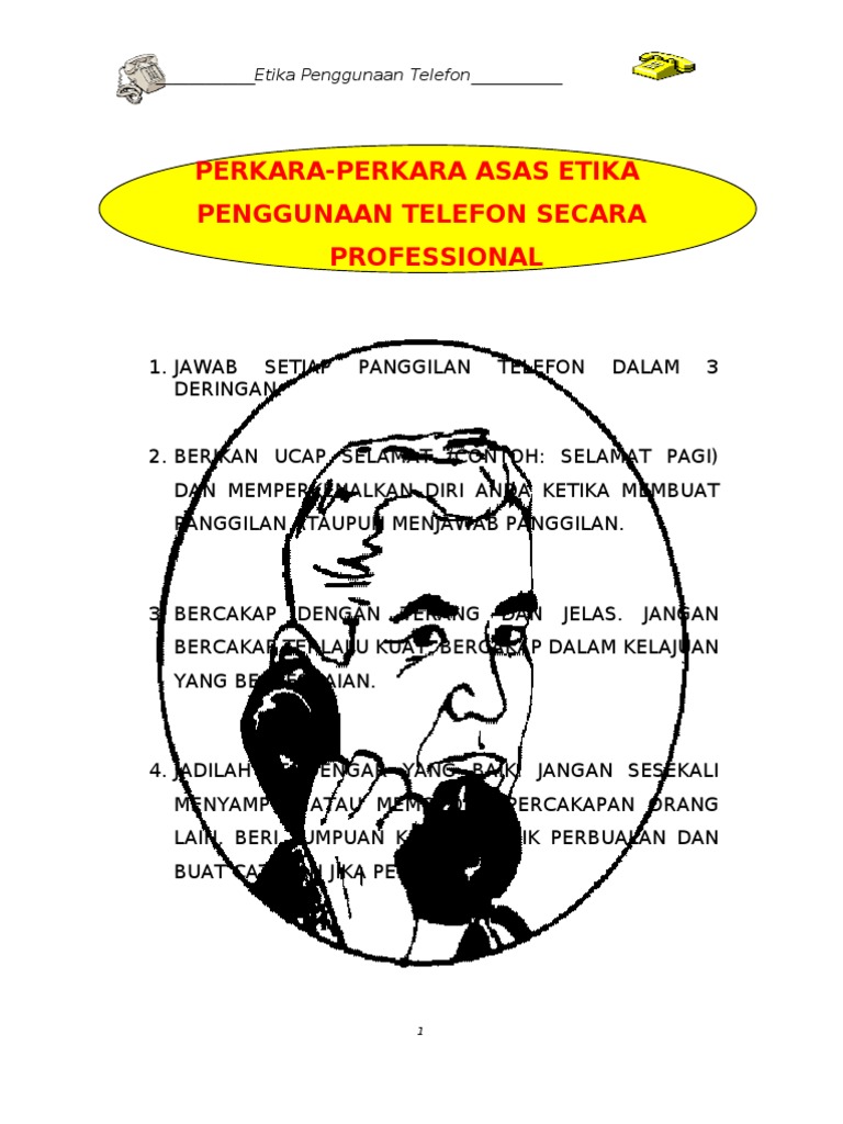 Teknik Menjawab Telefon Pdf