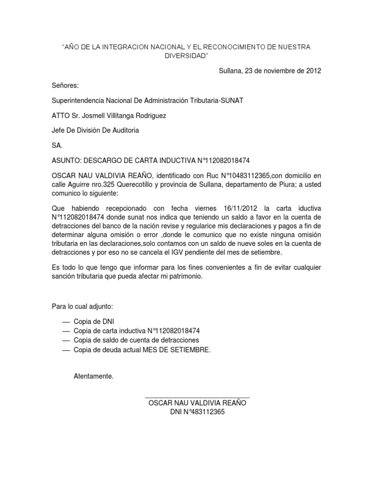 Descargo de Carta Inductiva