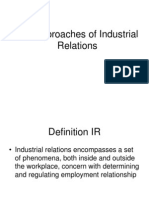 Approaches and Definition of Industrial Relations