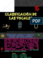 Clasificación de Las Vocales