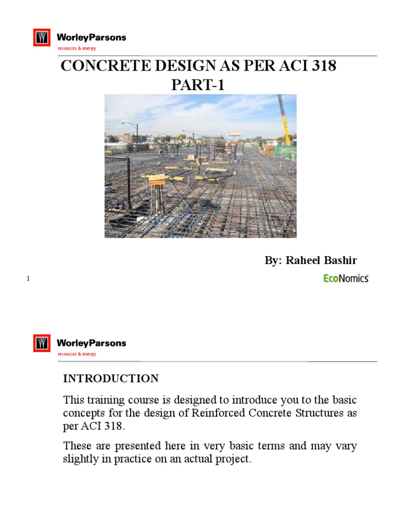 ACI 318 Reinforced Concrete Design Basics | PDF | Strength Of Materials ...