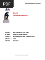 Download Ensayo Cadena de Suministro by Jaime Galvn Navarrete SN131376709 doc pdf