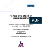 Actualiteitscollege Leergang Pensioenrecht 19 Maart 2013