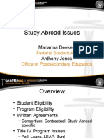 Study Abroad Issues: Federal Student Aid Office of Postsecondary Education