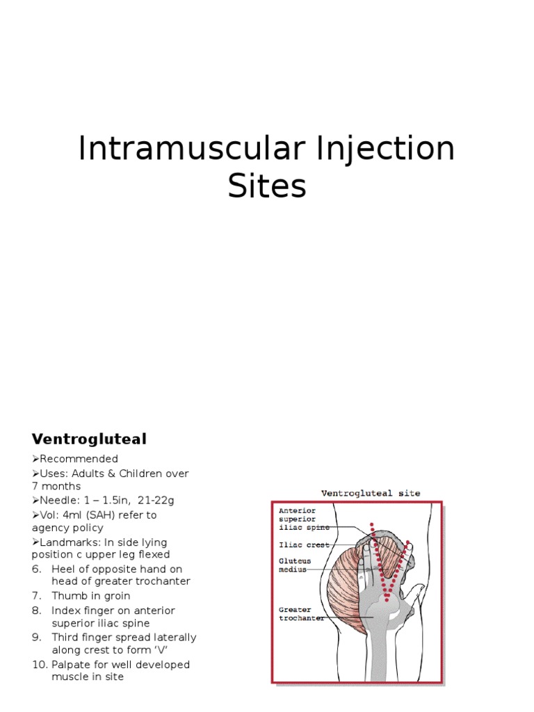 Ventrogluteal Injection Techniques | PDF